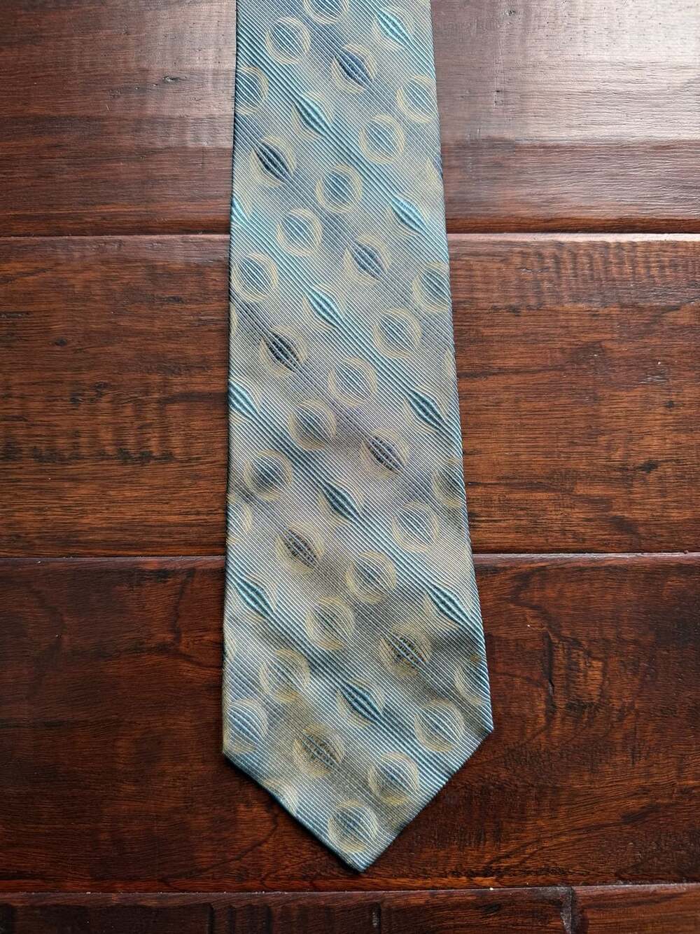 Vintage Fumagalli's Italia Pure Silk Geometric Circle Pattern Necktie